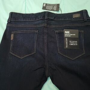 PAIGE Dark Blue Boot Cut Jeans